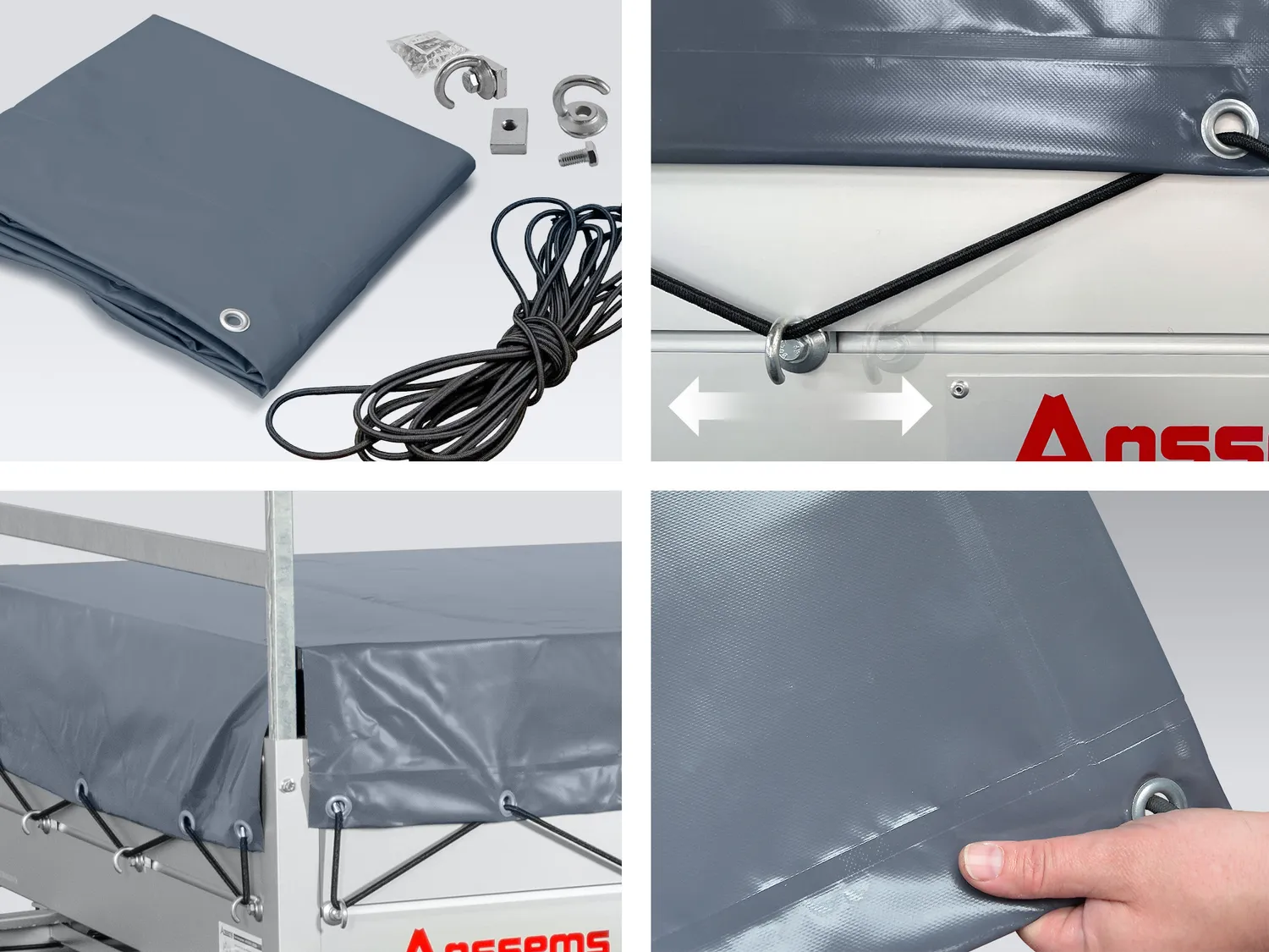 Anssems GT-R flatpresenning antrasitt PVC