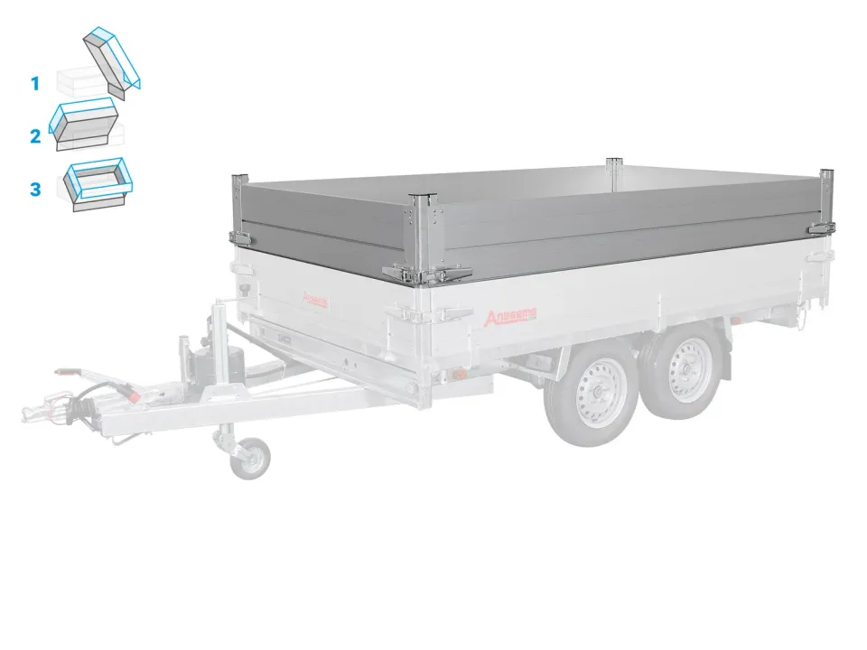 Anssems KSX tilleggskarmer 305x178x35 topphengslet
